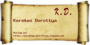 Kerekes Dorottya névjegykártya